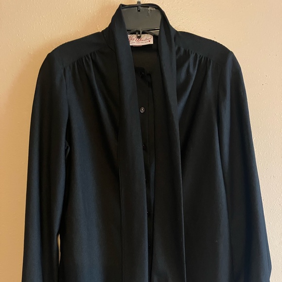Kay Windsor LS Black Blouse - Picture 1 of 5